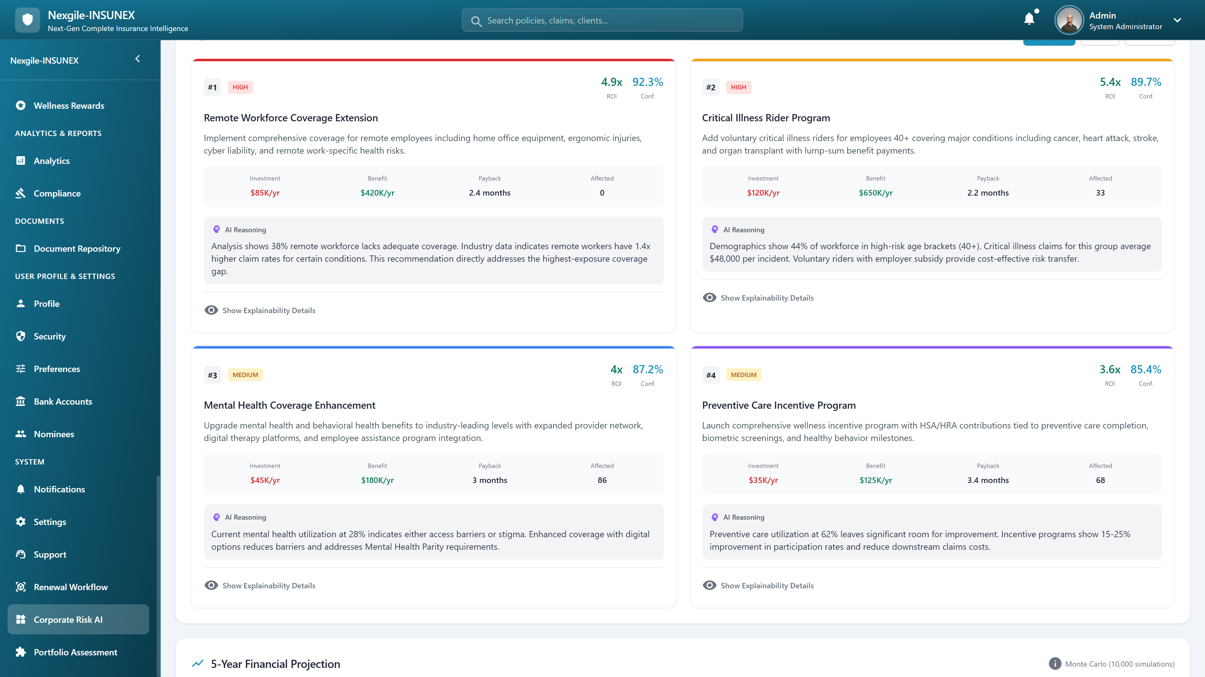 AI-Generated Recommendations with ROI